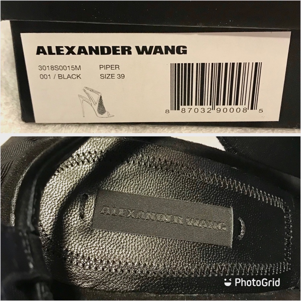 ALEXANDER WANG Black Piper Mesh Sandal Booties  EU 39 / US 9 New in Box - Picture 14 of 16